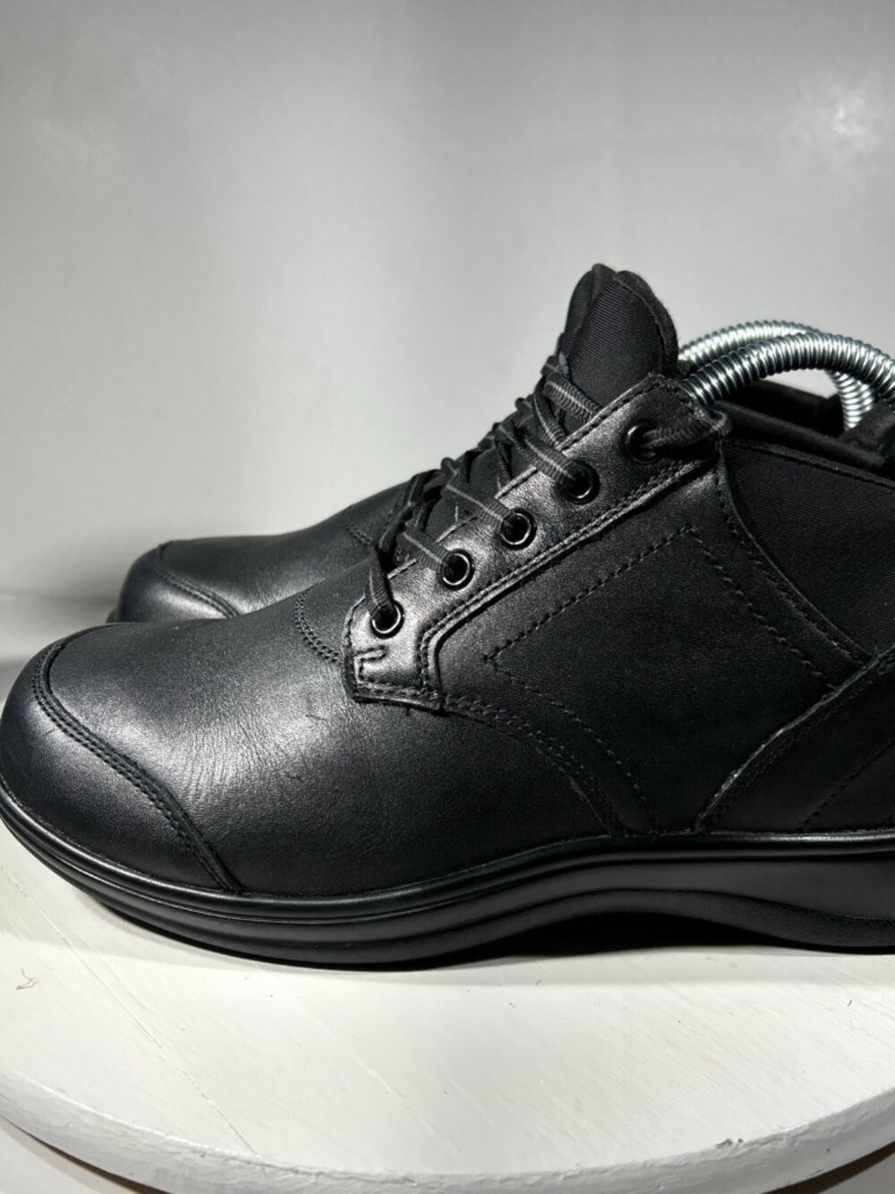 Orthofeet Womens Leather Boots Shoes Size 8 X-WIDE Diabetic Comfort Lace Up Wide